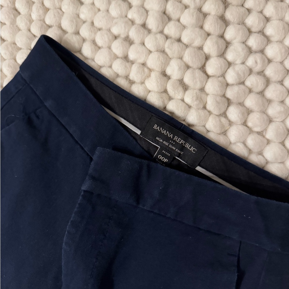 Petite Navy Blue Pants